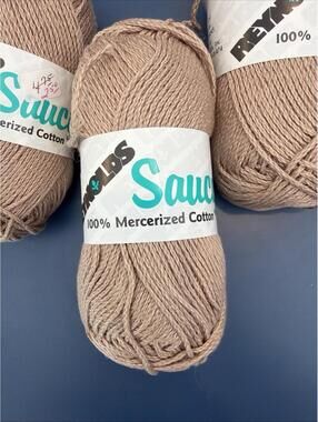 Reynolds Saucy Lot Of 6 Skeins Same Lot Color 753 Taupe New